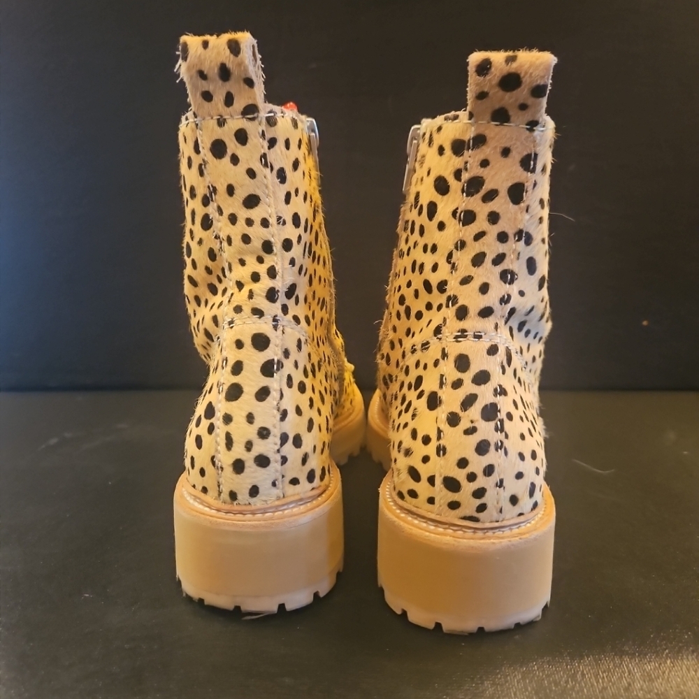LEOPARD CALF HAIR DOLCE VITA Ankle Boots WHITNEY ANTHROPOLOGIE Size 7.5 - Picture 5 of 7